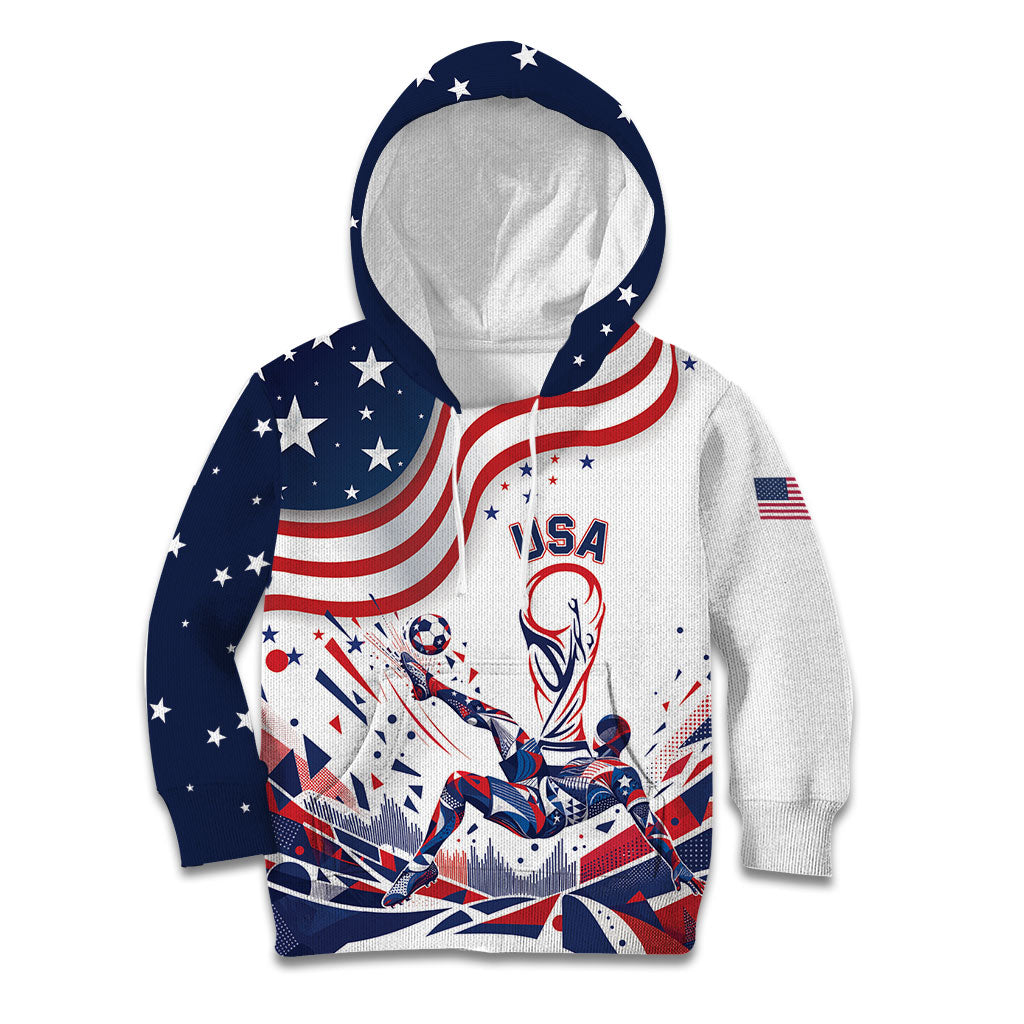 Personalized Soccer USA Kid Hoodie US Dynamic Stylized