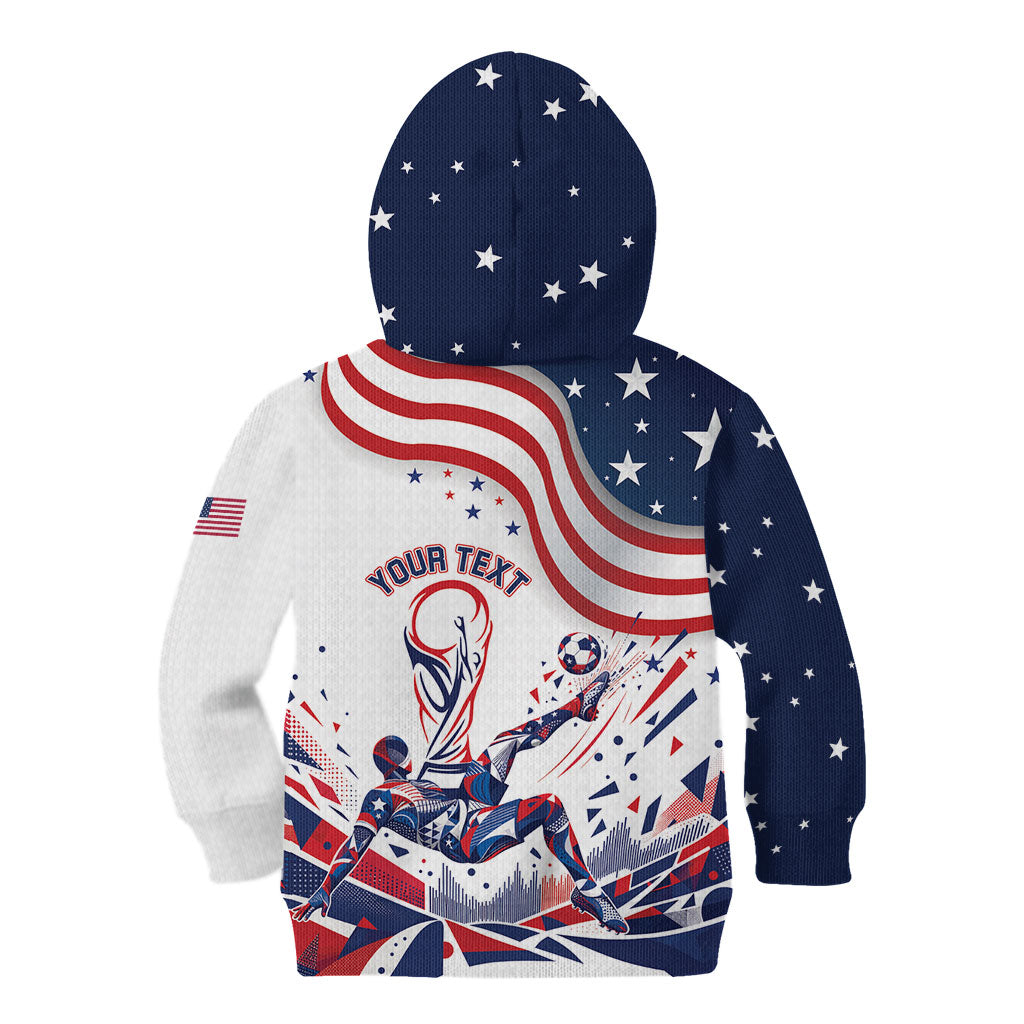 Personalized Soccer USA Kid Hoodie US Dynamic Stylized