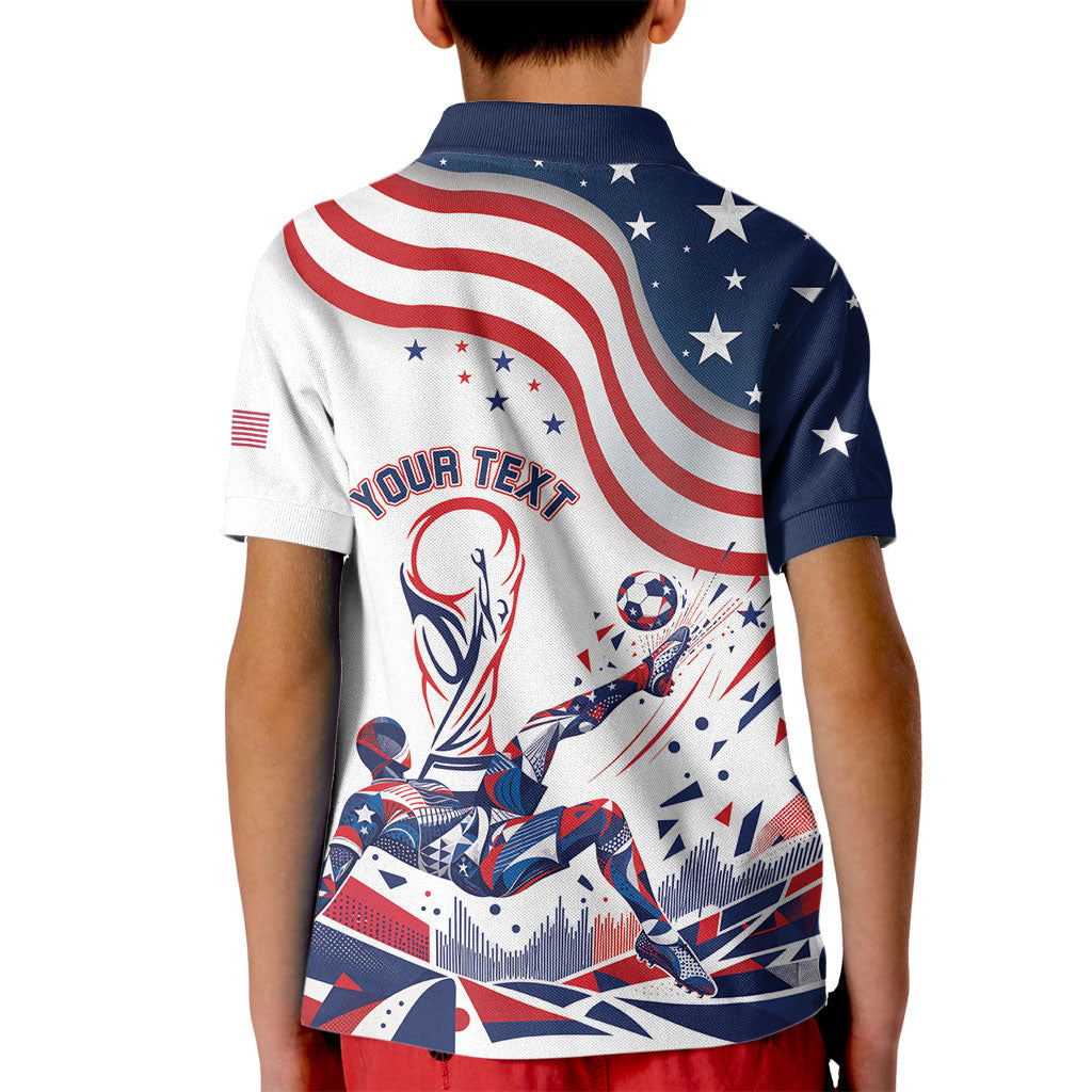 Personalized Soccer USA Kid Polo Shirt US Dynamic Stylized