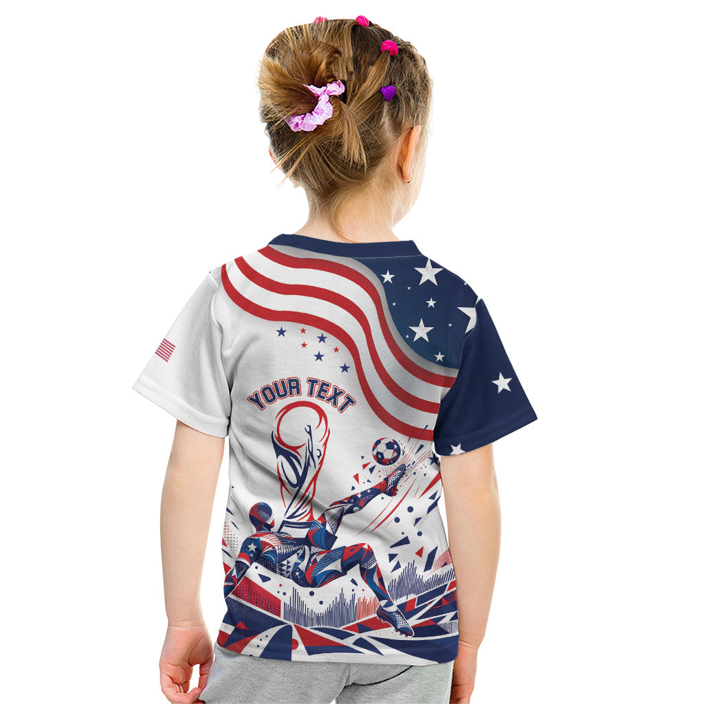 Personalized Soccer USA Kid T Shirt US Dynamic Stylized