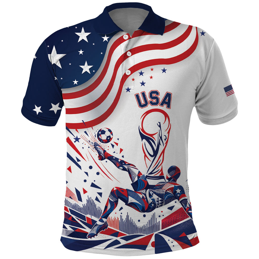 Personalized Soccer USA Polo Shirt US Dynamic Stylized