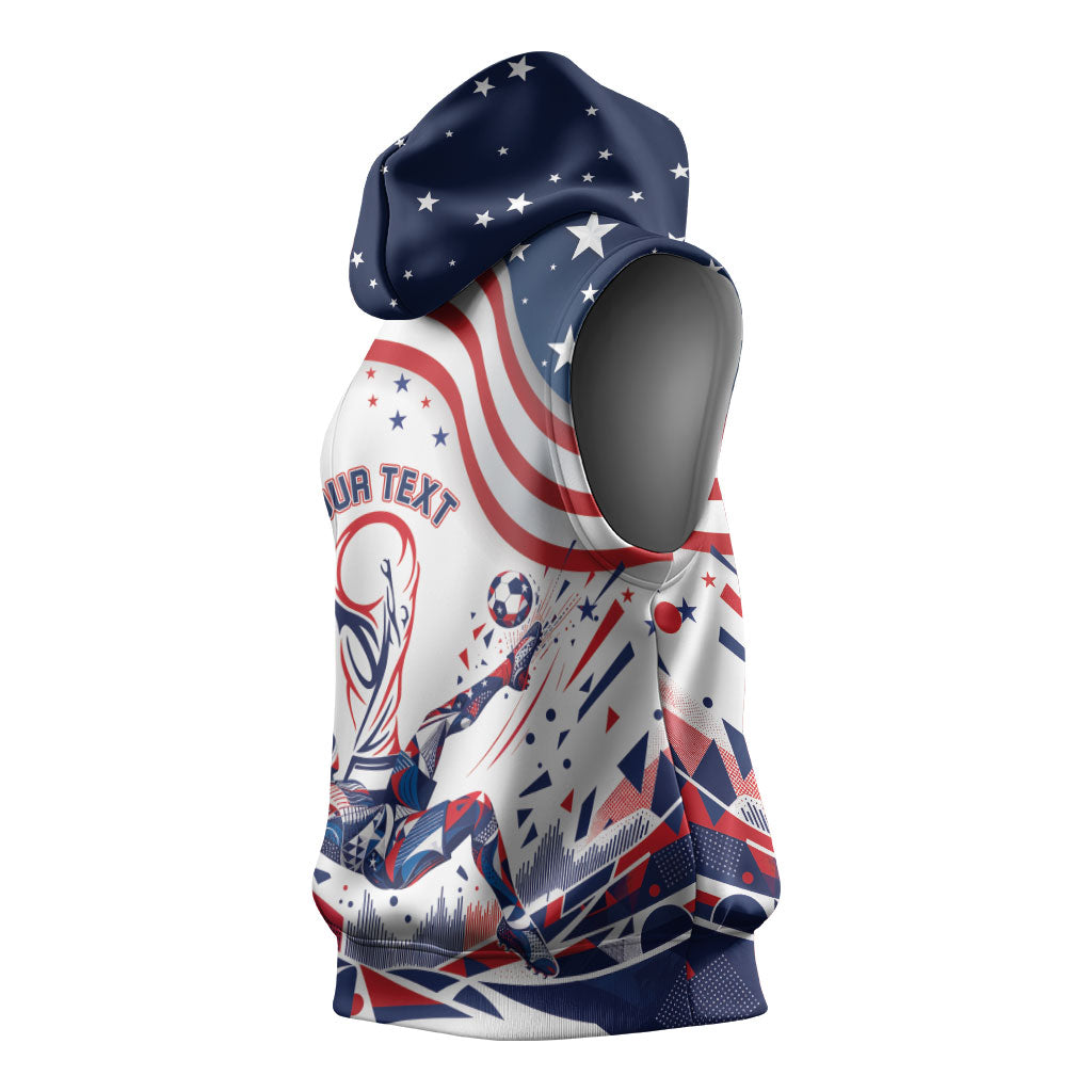 Personalized Soccer USA Sleeveless Hoodie US Dynamic Stylized