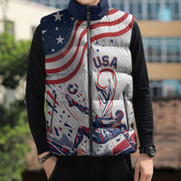 Personalized Soccer USA Sleeveless Puffer Jacket US Dynamic Stylized