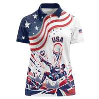 Personalized Soccer USA Women Polo Shirt US Dynamic Stylized