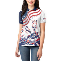 Personalized Soccer USA Women Polo Shirt US Dynamic Stylized
