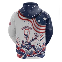 Personalized Soccer USA Zip Hoodie US Dynamic Stylized