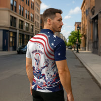 Personalized Soccer USA Zipper Polo Shirt US Dynamic Stylized