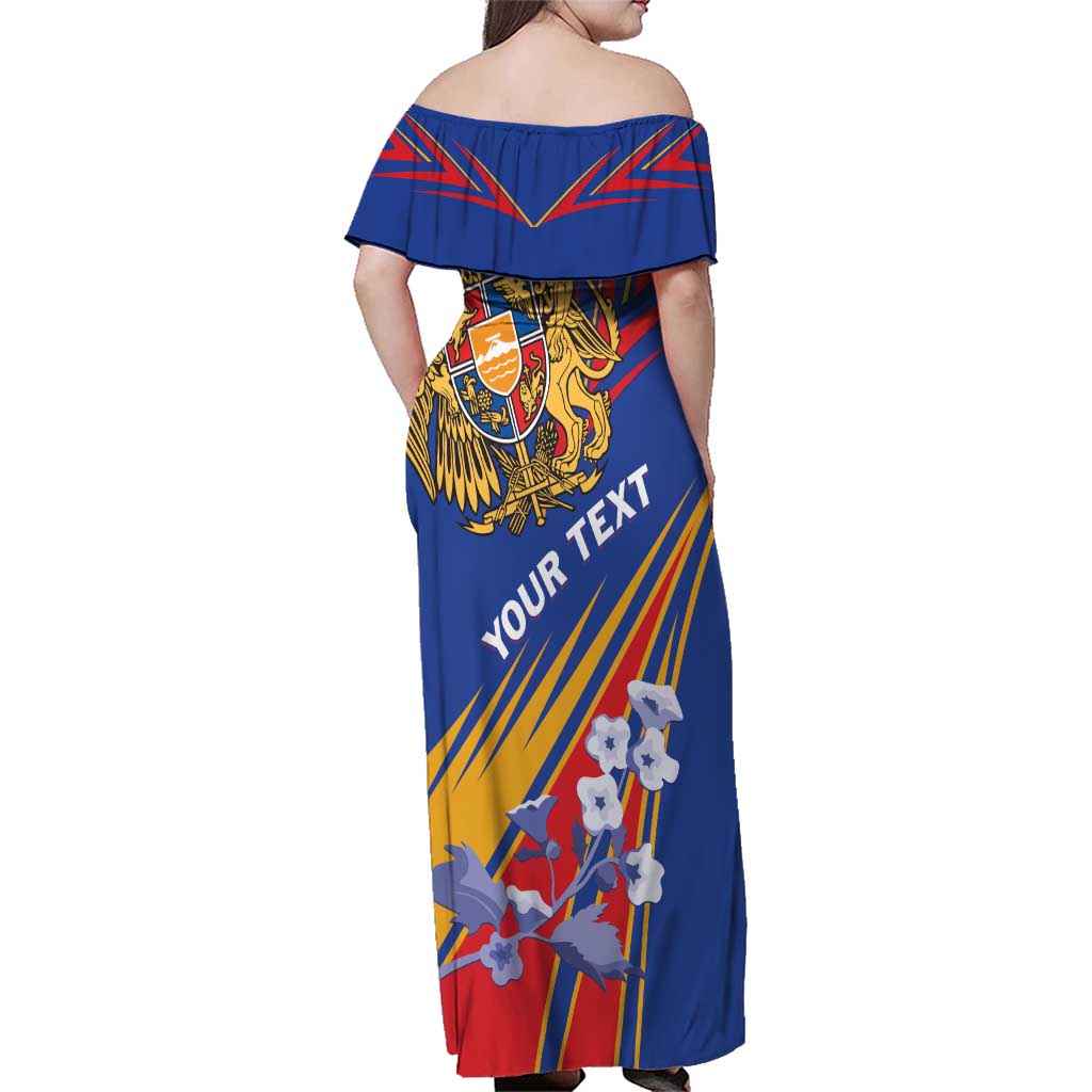 Armenia Family Matching Off Shoulder Maxi Dress and Hawaiian Shirt Mek Azg Mek Mshakouyt - Wonder Print Shop