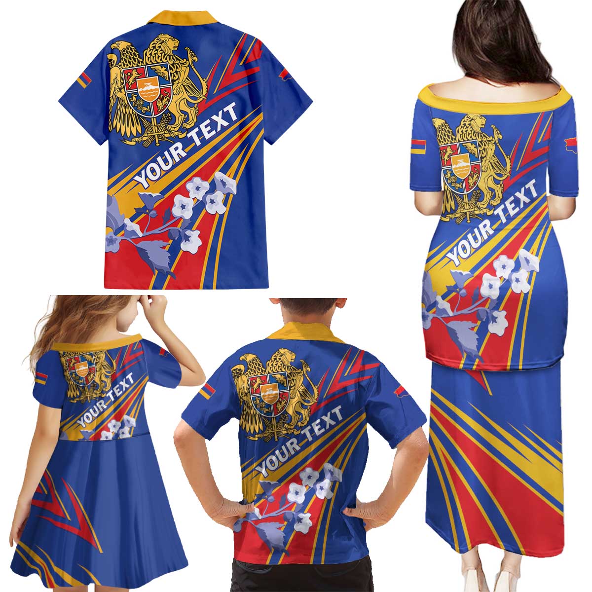 Armenia Family Matching Puletasi and Hawaiian Shirt Mek Azg Mek Mshakouyt - Wonder Print Shop