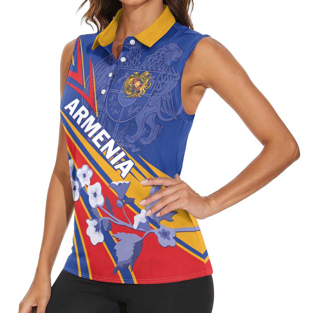 Armenia Women Sleeveless Polo Shirt Mek Azg Mek Mshakouyt - Wonder Print Shop