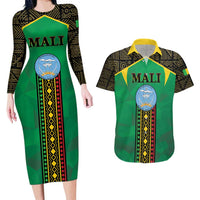 Mali Couples Matching Long Sleeve Bodycon Dress and Hawaiian Shirt Mali ka Fasojamana - Wonder Print Shop