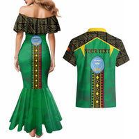 Mali Couples Matching Mermaid Dress and Hawaiian Shirt Mali ka Fasojamana - Wonder Print Shop