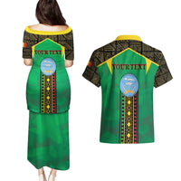 Mali Couples Matching Puletasi and Hawaiian Shirt Mali ka Fasojamana - Wonder Print Shop