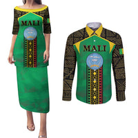 Mali Couples Matching Puletasi and Long Sleeve Button Shirt Mali ka Fasojamana - Wonder Print Shop