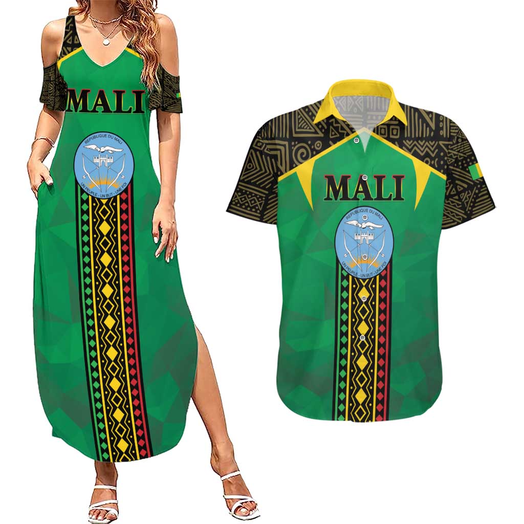 Mali Couples Matching Summer Maxi Dress and Hawaiian Shirt Mali ka Fasojamana - Wonder Print Shop