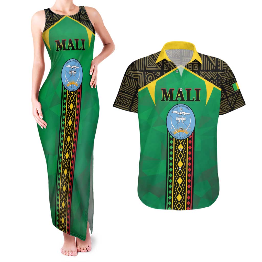 Mali Couples Matching Tank Maxi Dress and Hawaiian Shirt Mali ka Fasojamana - Wonder Print Shop