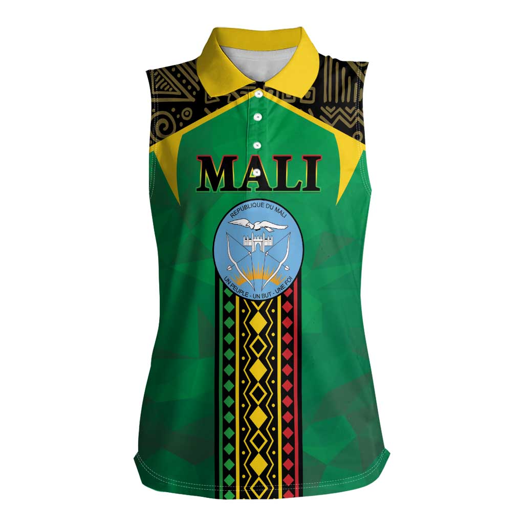 Mali Women Sleeveless Polo Shirt Mali ka Fasojamana - Wonder Print Shop