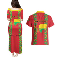 Guinea-Bissau Couples Matching Puletasi and Hawaiian Shirt Unidade Luta Progresso - Wonder Print Shop