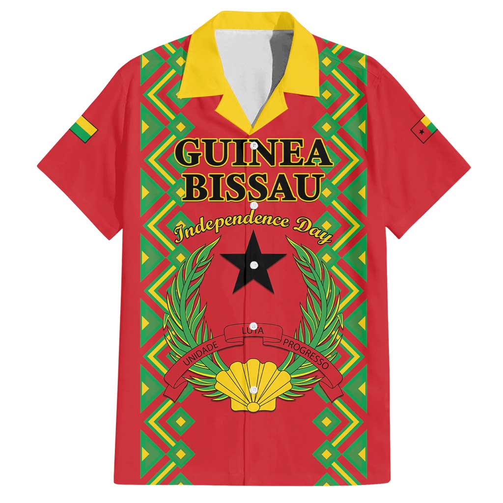 Guinea-Bissau Family Matching Long Sleeve Bodycon Dress and Hawaiian Shirt Unidade Luta Progresso - Wonder Print Shop