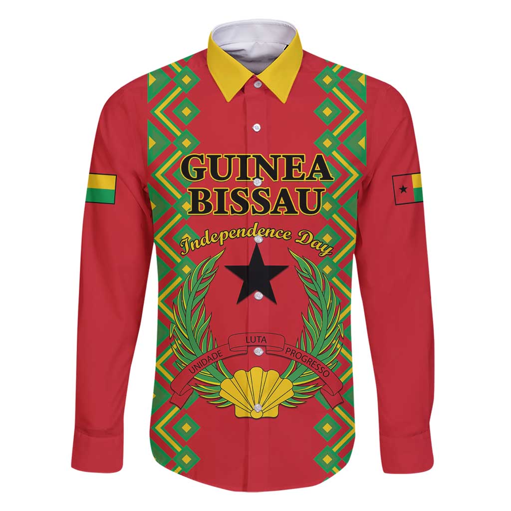 Guinea-Bissau Family Matching Long Sleeve Bodycon Dress and Hawaiian Shirt Unidade Luta Progresso - Wonder Print Shop