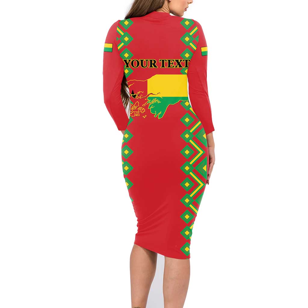 Guinea-Bissau Family Matching Long Sleeve Bodycon Dress and Hawaiian Shirt Unidade Luta Progresso - Wonder Print Shop