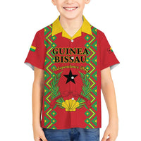 Guinea-Bissau Family Matching Short Sleeve Bodycon Dress and Hawaiian Shirt Unidade Luta Progresso - Wonder Print Shop
