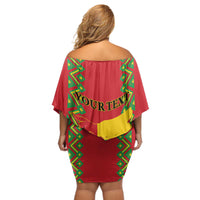 Guinea-Bissau Off Shoulder Short Dress Unidade Luta Progresso - Wonder Print Shop