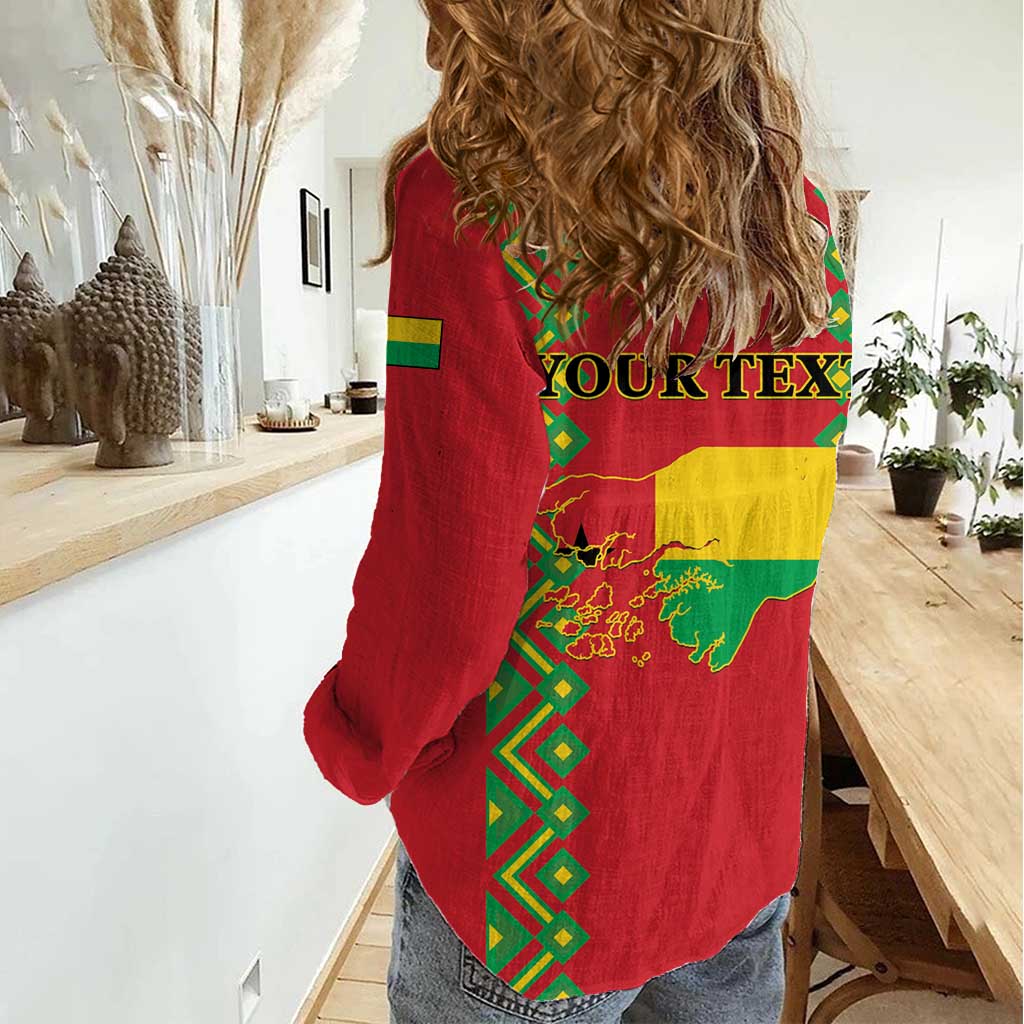 Guinea-Bissau Women Casual Shirt Unidade Luta Progresso - Wonder Print Shop