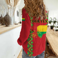 Guinea-Bissau Women Casual Shirt Unidade Luta Progresso - Wonder Print Shop