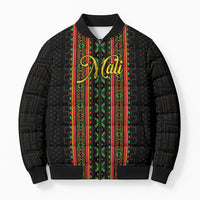 Personalized Mali Bogolanfini African Pattern Bomber Puffer Jacket