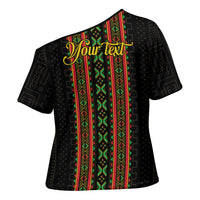 Personalized Mali Bogolanfini African Pattern Cross Shoulder Shirt