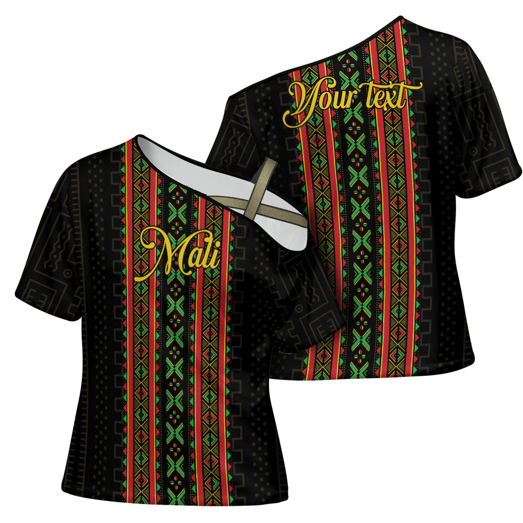 Personalized Mali Bogolanfini African Pattern Cross Shoulder Shirt