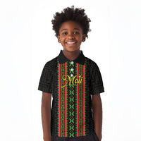 Personalized Mali Bogolanfini African Pattern Kid Polo Shirt