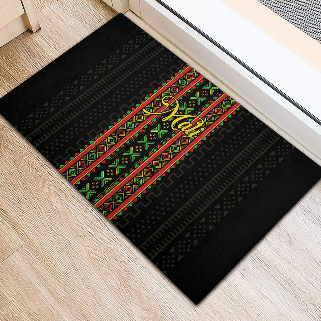 Mali Bogolanfini African Pattern Rubber Doormat