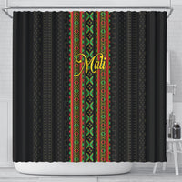 Mali Bogolanfini African Pattern Shower Curtain