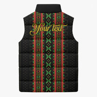 Personalized Mali Bogolanfini African Pattern Sleeveless Puffer Jacket