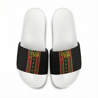 Mali Bogolanfini African Pattern Slide Sandals