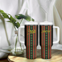 Personalized Mali Bogolanfini African Pattern Tumbler With Handle