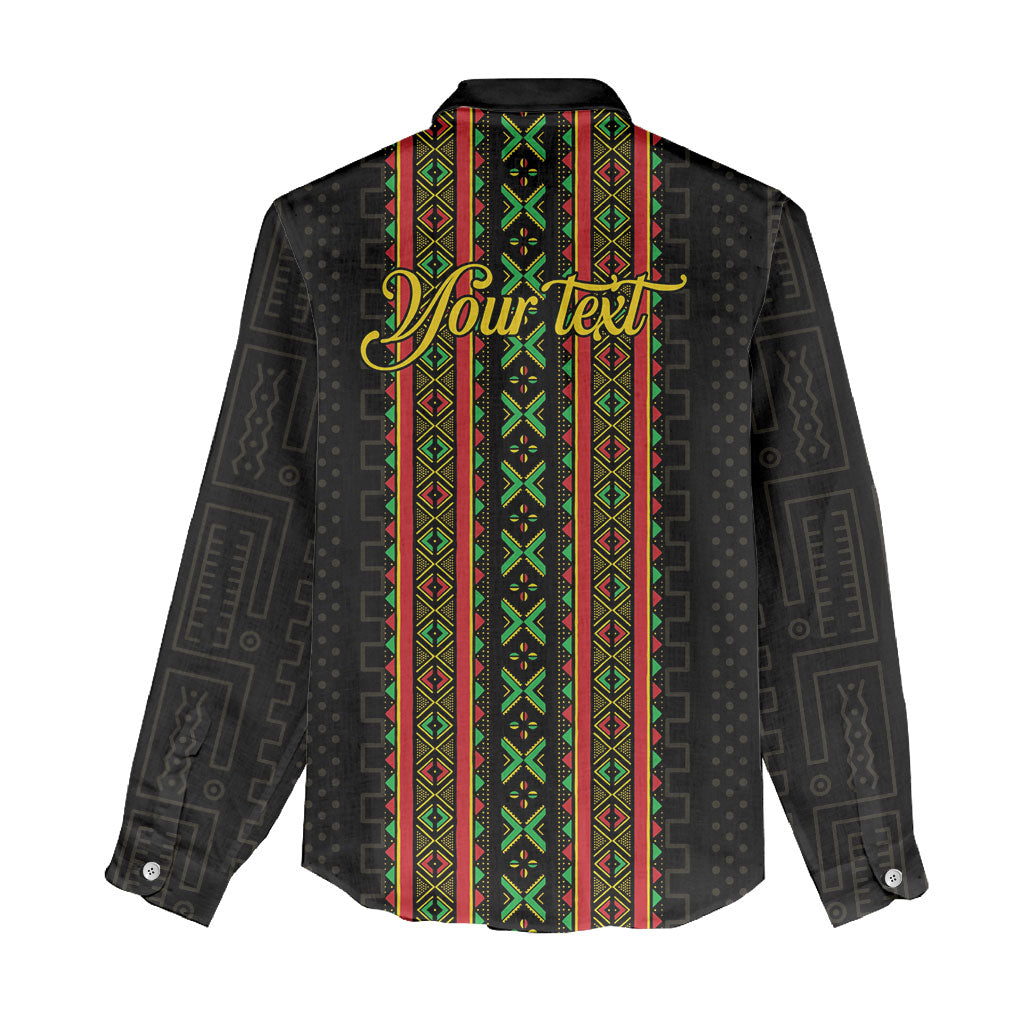 Personalized Mali Bogolanfini African Pattern Women Casual Shirt