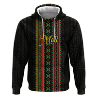 Personalized Mali Bogolanfini African Pattern Zip Hoodie