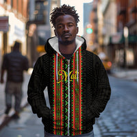 Personalized Mali Bogolanfini African Pattern Zip Hoodie