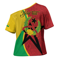 Personalized Guinea-Bissau Cross Shoulder Shirt Happy Independence Day