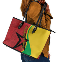 Guinea-Bissau Leather Tote Bag Happy Independence Day