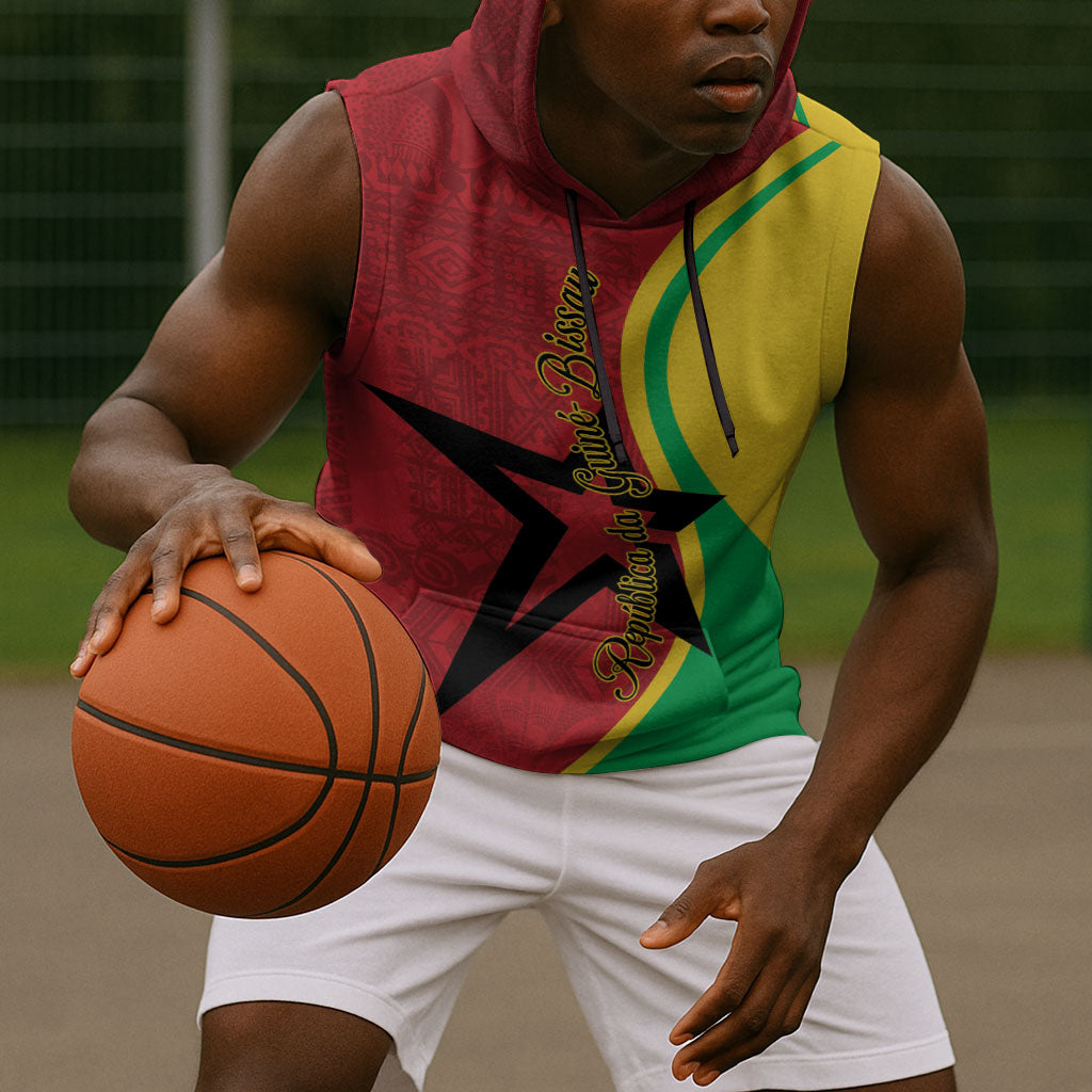 Personalized Guinea-Bissau Sleeveless Hoodie Happy Independence Day