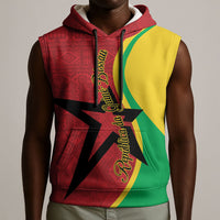 Personalized Guinea-Bissau Sleeveless Hoodie Happy Independence Day