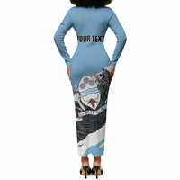 Personalized Botswana 2026 Long Sleeve Bodycon Dress 60th Anniversary