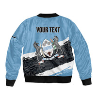 Personalized Botswana 2026 Sleeve Zip Bomber Jacket 60th Anniversary