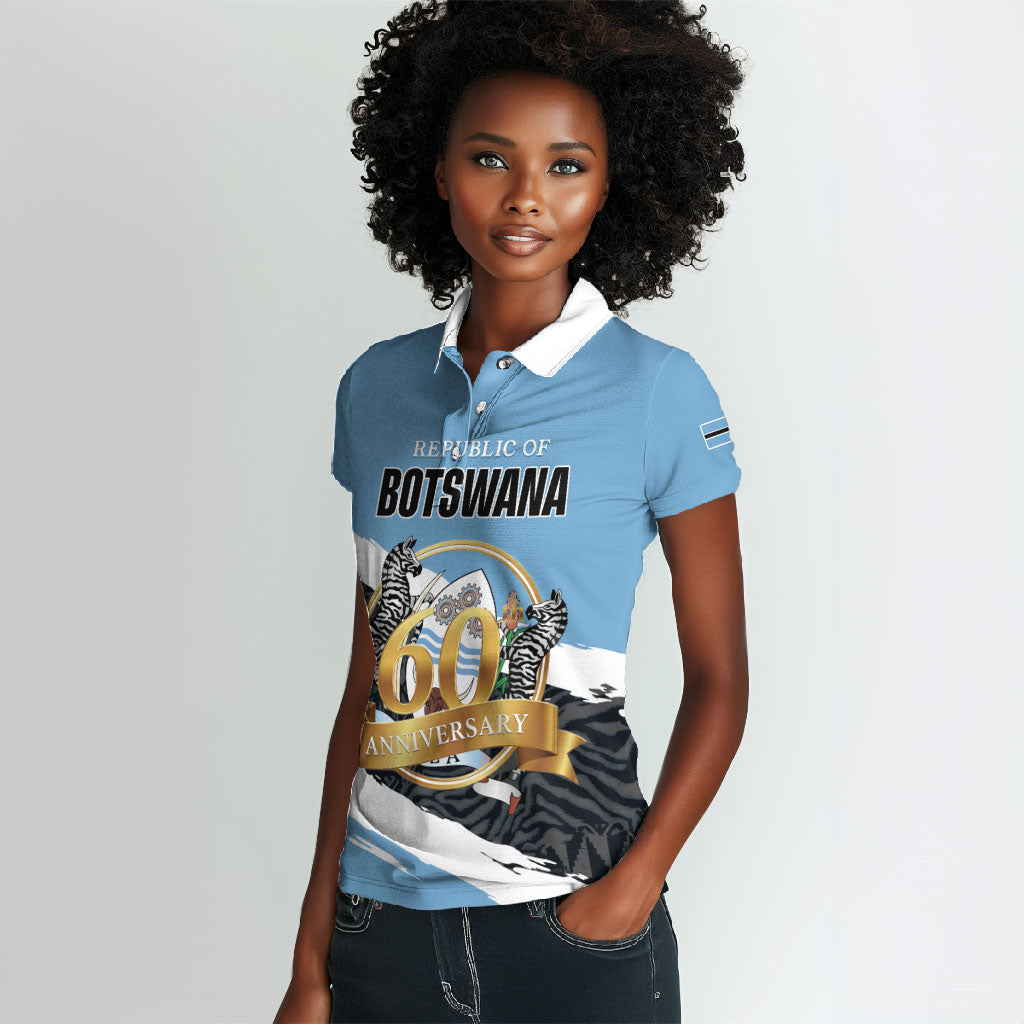 Personalized Botswana 2026 Women Polo Shirt 60th Anniversary