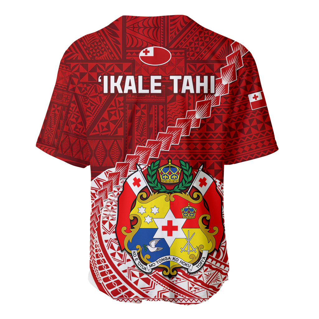 Tonga Rugby Baseball Jersey Tongan Ngatu Pattern White Version - Wonder Print Shop