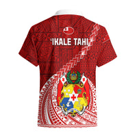 Tonga Rugby Hawaiian Shirt Tongan Ngatu Pattern White Version - Wonder Print Shop